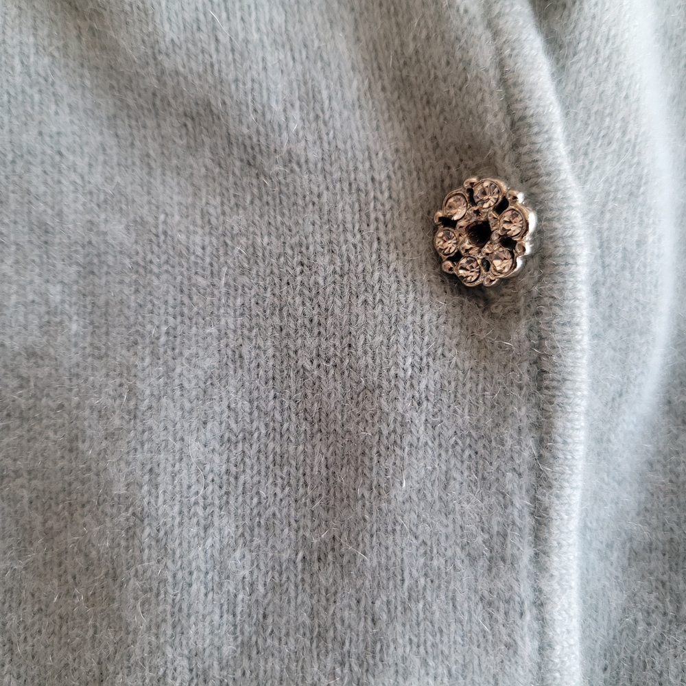 Sigrid Olsen Light Blue Cashmere And Silk Cardigan XS - Picture 11 of 15